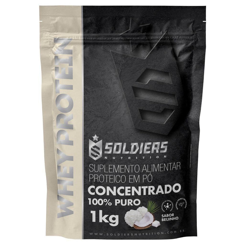 Whey Protein Concentrado 1kg - 100% Importado - Soldiers Nutrition