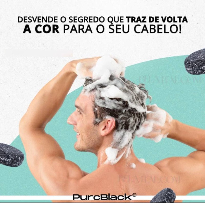 Purc Black Shampoo Escurecedor Cabelo E Barba