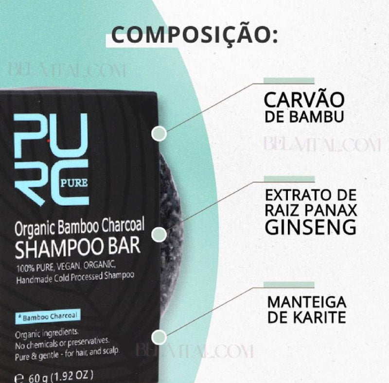 Purc Black Shampoo Escurecedor Cabelo E Barba