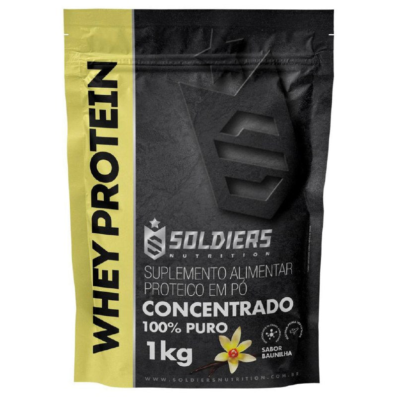 Whey Protein Concentrado 1kg - 100% Importado - Soldiers Nutrition